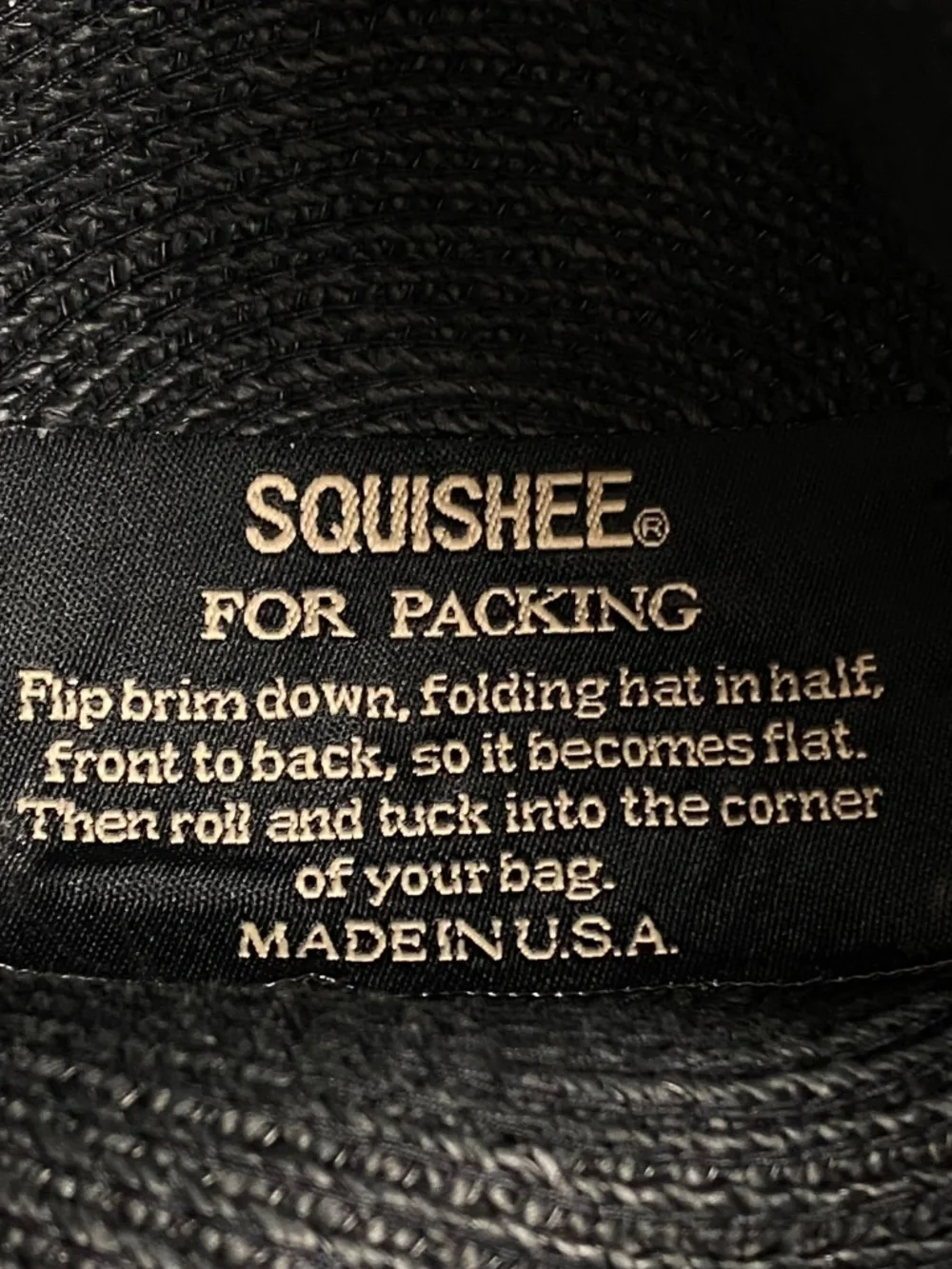 Eric Javits Hat Packable Squishee Floppy 50+ UPF in Charcoal - Picture 5 of 7